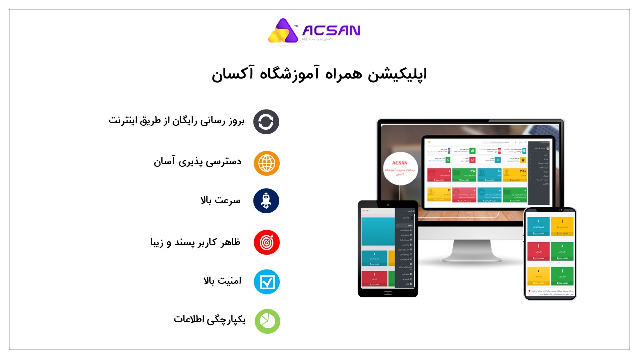 اپلیکیشن موبایل آموزشگاه
